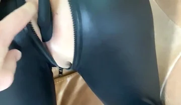 Wearing My Tight Catsuit and Doggytail