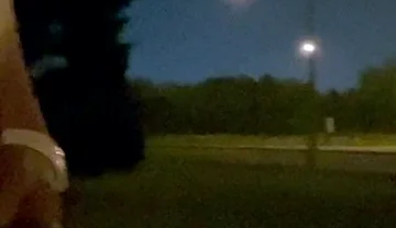 Midnight Roadside Piss Flex: Naked Muscle God Unleashed