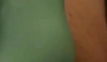 Seafoam Green Spandex Thong Bulge Play