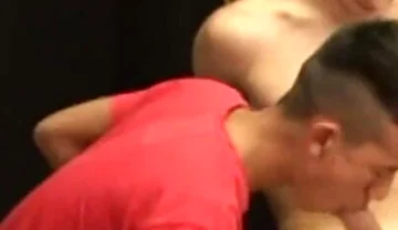 Slutty Thien Lan Drops to His Knees