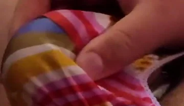 Little Satin Thong Play & Cock Ring Cum