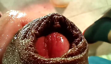 Sexy Colombian Man Urinating and Playing with His Foreskin