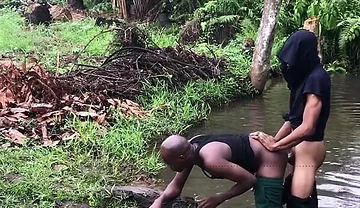 Nigerians Boys Where Caught Having Sex Inside a Swamp River with Bushes Rounding Them