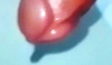 Two-hand Handjob Ends with Thick Cum Dripping in Close-up