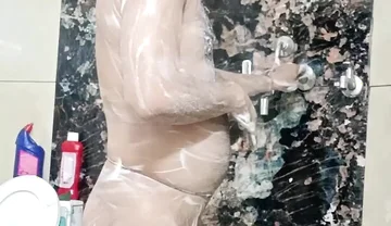 Desi Man Taking a Shower