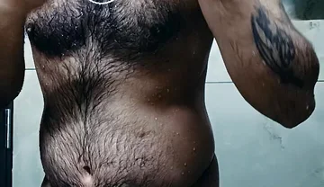 Shaving in the Bathroom