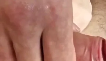 A Dirty Bitch Covered in Cum From Fucking Like a Slut on a Table