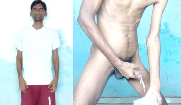 Rajesh Playboy 993 Masturbation Big Cock and Cumming in the Jar. Big Cum Load