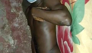 African Black Man Showcasing His Bed Skills