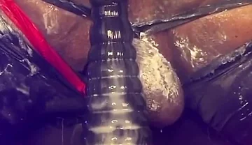 Femboy Bottom Dipsodeep Creams Butthole with Large Dildo - Anal Training