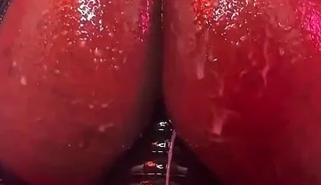 Femboy Gapes Hole with Cone Shaped Dildo