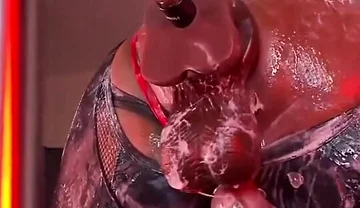 Intense Creamy Fuck on the Butt Machine - Gaping and Farting Bubbles