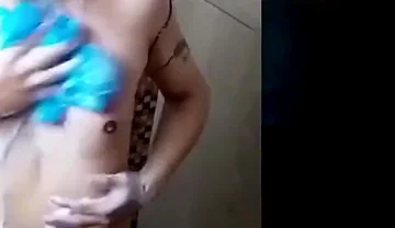 Post-workout Gym Shower: Athletic Guy Naked in Soap and Quick Tease