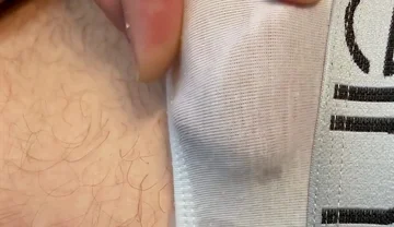 Frenulum Orgasm and Cum by Rubbing My Dick Through My Briefs