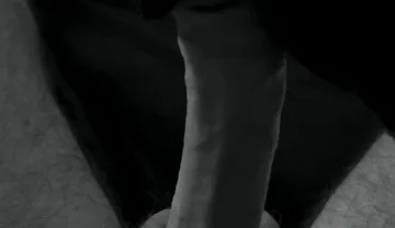 Black Glove on My Cock