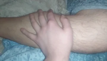 Twink Bear Plays with His Boyfriend's Legs and Feet