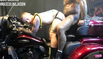 Jason Collins, Trevor Stone And Seamus O'reilly In Motorcycle Cigar Fuck With Seamus Oriley