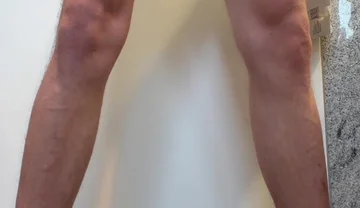 Young Cock Dripping on the Bathroom Tiles in the Morning