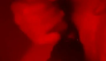 Oily Masturbation in Red Monochrome