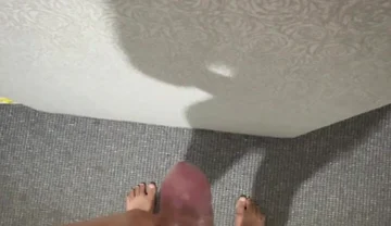 Boy Masturbating in Condom