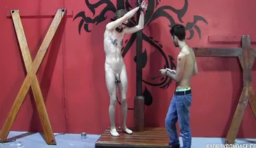 Stretching His Saggy Nuts