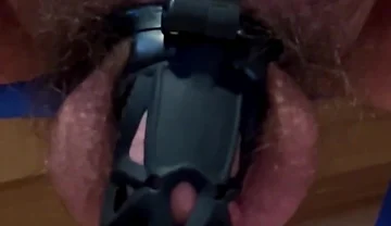 My Caged Cock Tease and Cum