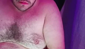 Clean Gay Bear Smoking Clouds on Desktop While Ihes Working From Home-1