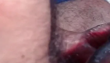 Dark-skinned Latino Man Playing with His Sex Toy and Masturbating His Thick, Uncut Cock