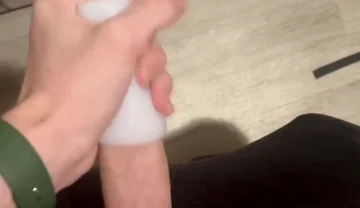 Excited Twink Playing with a New Toy, Pleasure and Cum!