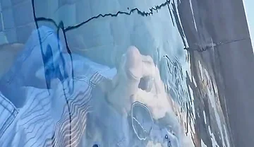 Stroking My Cock in the Pool