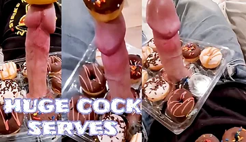 Big Cock Serves Donuts with Extra Frosting