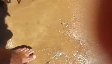 Sissy Ladysilva Walks Naked on the Beach with Her Hot Ass Tanned and Masturbating His Cock Until She Cums