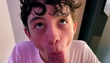 White Boy Covered In Cum In The Kitchen