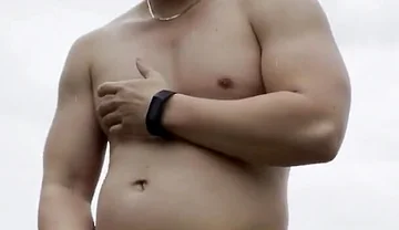 Rain-drenched Highway Exhibitionist: Muscular Stud Strips Naked Amid Rushing Traffic, Flexes, and Explodes in Ecstasy