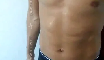 All in Sweat After Working Out.