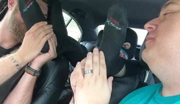 Petting And Adoring Jays Feet As Payment For His Ride