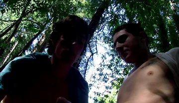 Sharing Cum in the Woods