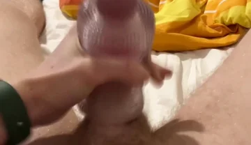 Gay Twink Playing with His New Toy. Big Hot Dick, a Lot of Cum and Sexy Masturbator- Full Video