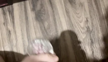 Horny Twink Needed a Release. Big Cumshot, Fucking a Flashlight, Intensive Masturbation. POV 4K Full HD