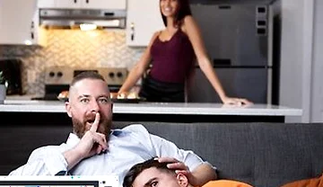 Maverick Sun Gets Horny While His Girlfriend Cooks And Sneaks A Quickie With Stepdaddy Cakes