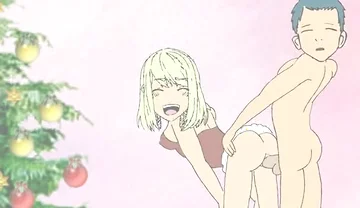 Manga, Her Young Roommate, as an Elf, Pounds Her Mercilessly Under the Tree!