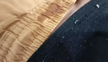 Handsome Amateur Made His Big Cock Cum Close up and Stained His Pants with Cum