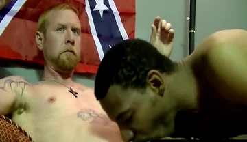 Big Dicked Ebony Homo Thrusts His Cock In White Asshole