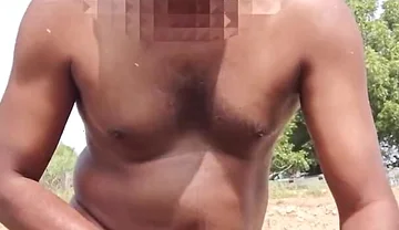 Outdoor Field Nude - Sexy Indian Young Man Acting Funny Masturbating