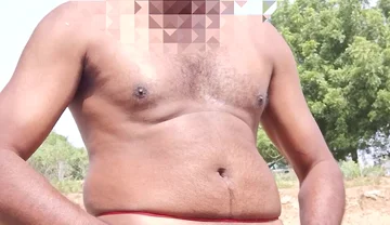 Outdoor Field Nude - Sexy Indian Young Man Acting Funny Masturbating