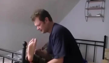 Army boots master feet licking