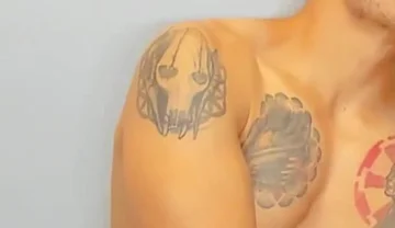 Slim Twink Masturbating with Colombian Macho's Xxl Fat Cock