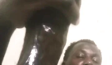 Oiled up Stroking My BBC Cumming Hard