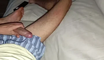 This Guy's Insatiable Cock Is Masturbated with His Feet and Fucks the Couch