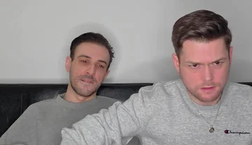 Hung Uncut Brotosh Lads Side by Side Masturbation